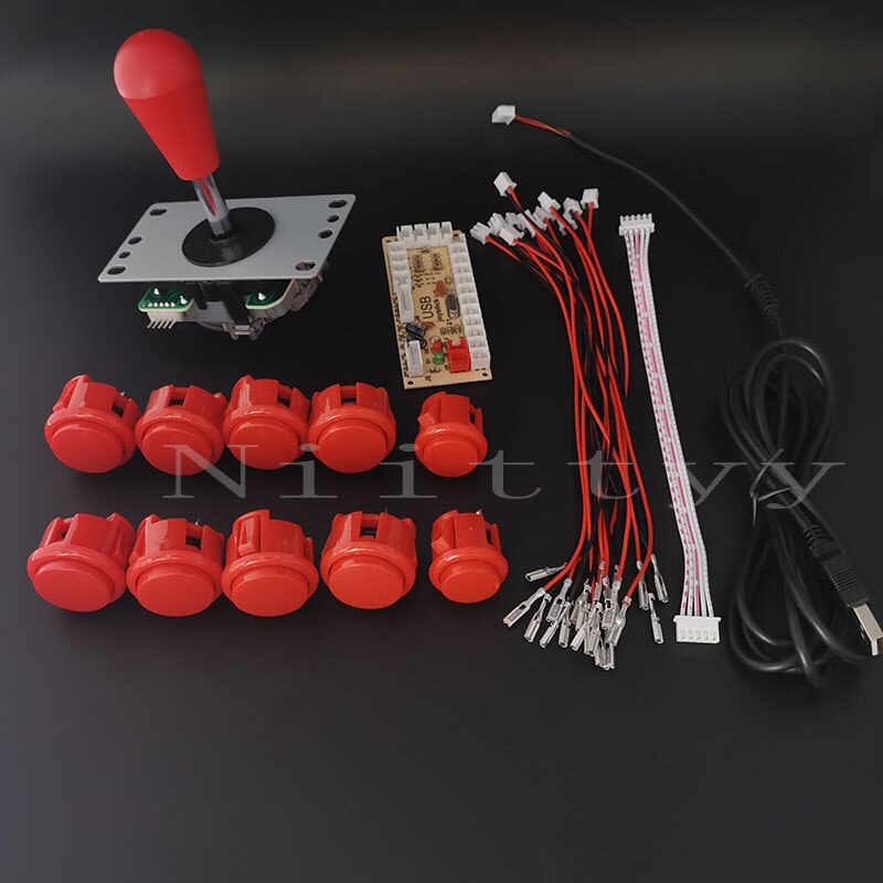 Arcade Joystick Diy Kit Nul Vertraging Arcade Diy Kit Usb Encoder Om Pc Arcade Sanwa Joystick Push Knoppen Voor Arcade mame