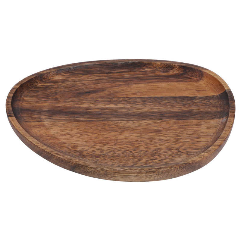 Storage Tray Wood Fast Food Plate Irregular Snack Fruit Organizer Table Accessories Decoration Easy To Clean: Size3