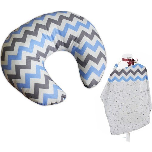 Baby Borstvoeding Living Ondersteuning Pad Kussen En Schort Blauw