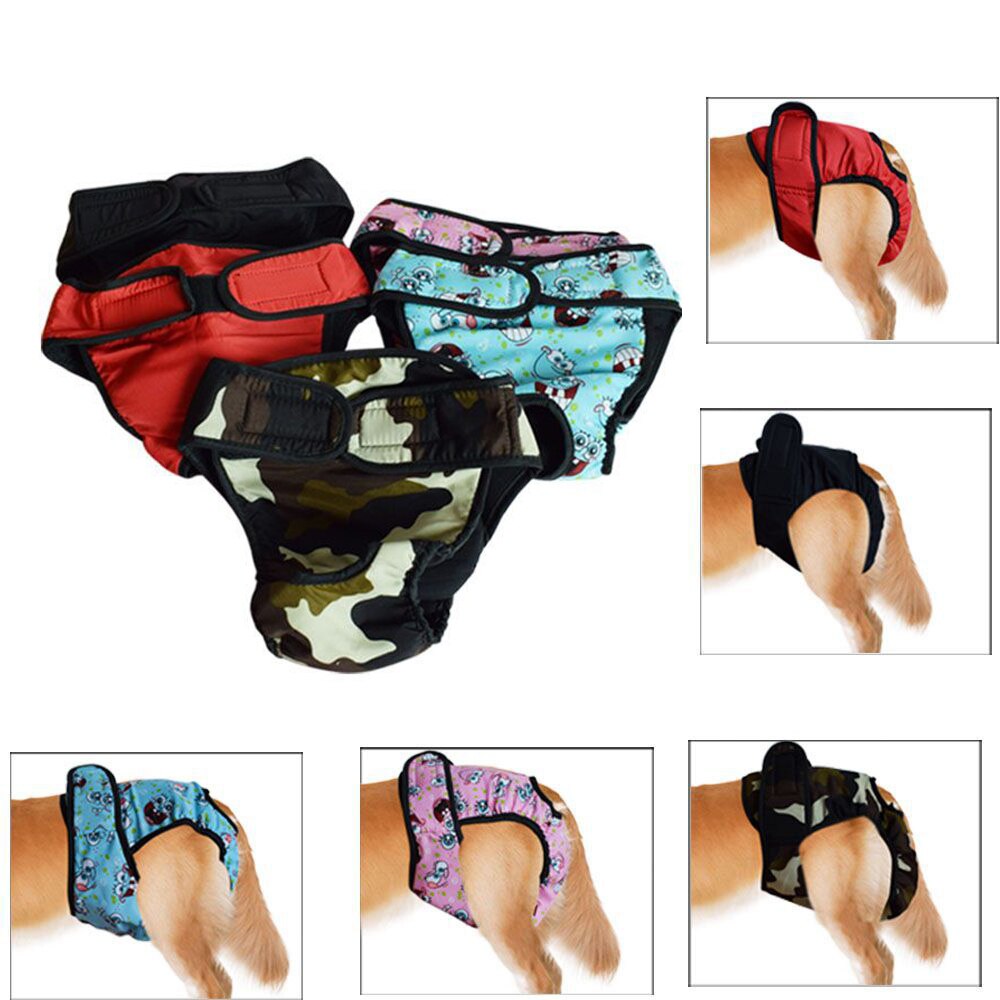 Dog Diaper Physiological Pants Sanitary Washable Female Dog Shorts Panties Pet Cat Underwear For Small Dogs Puppy Panties