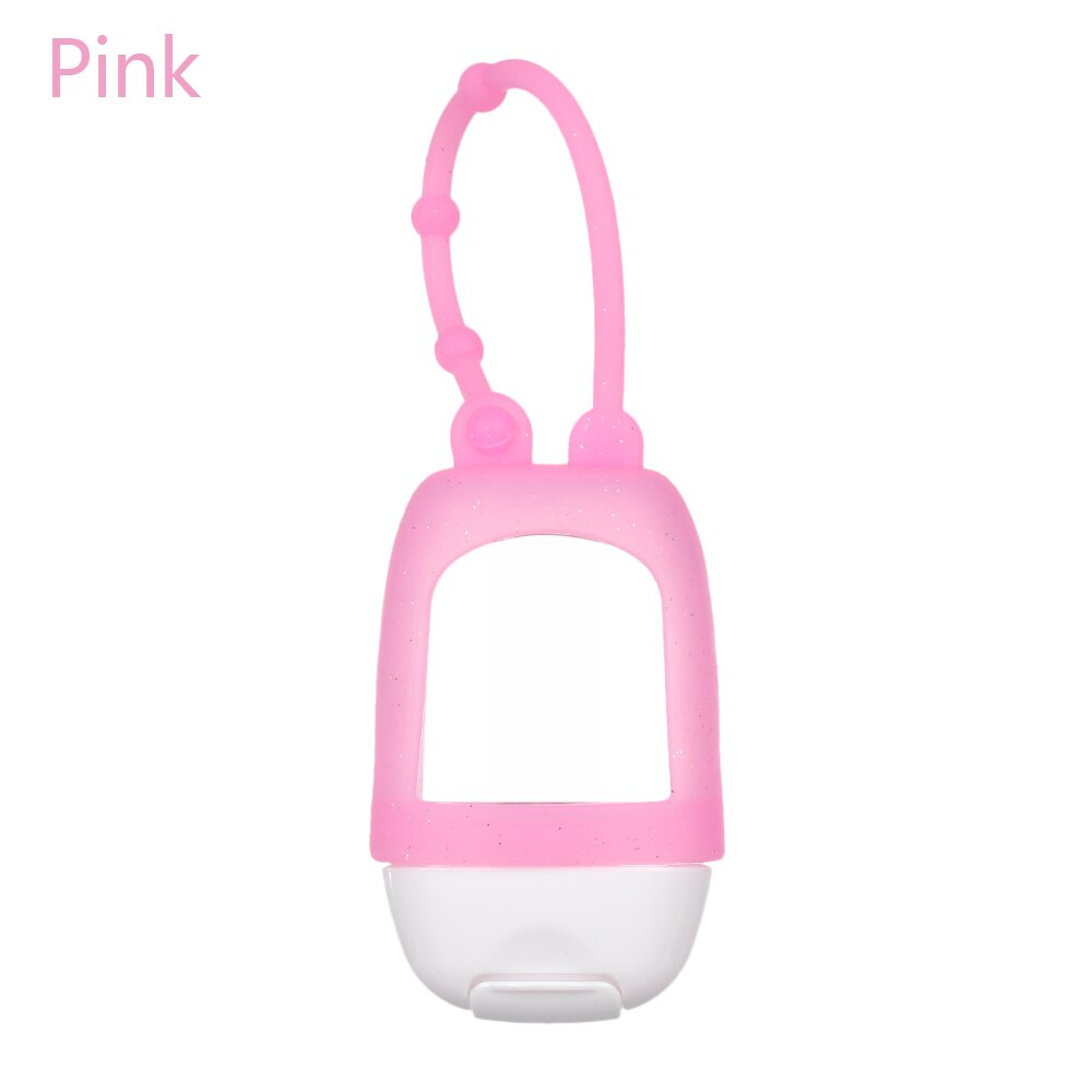 30Ml Mini Empty Hand Sanitizer Bottle Refillable Containers Reusable Silicone Protective Case Sub Travel Accessories: pink