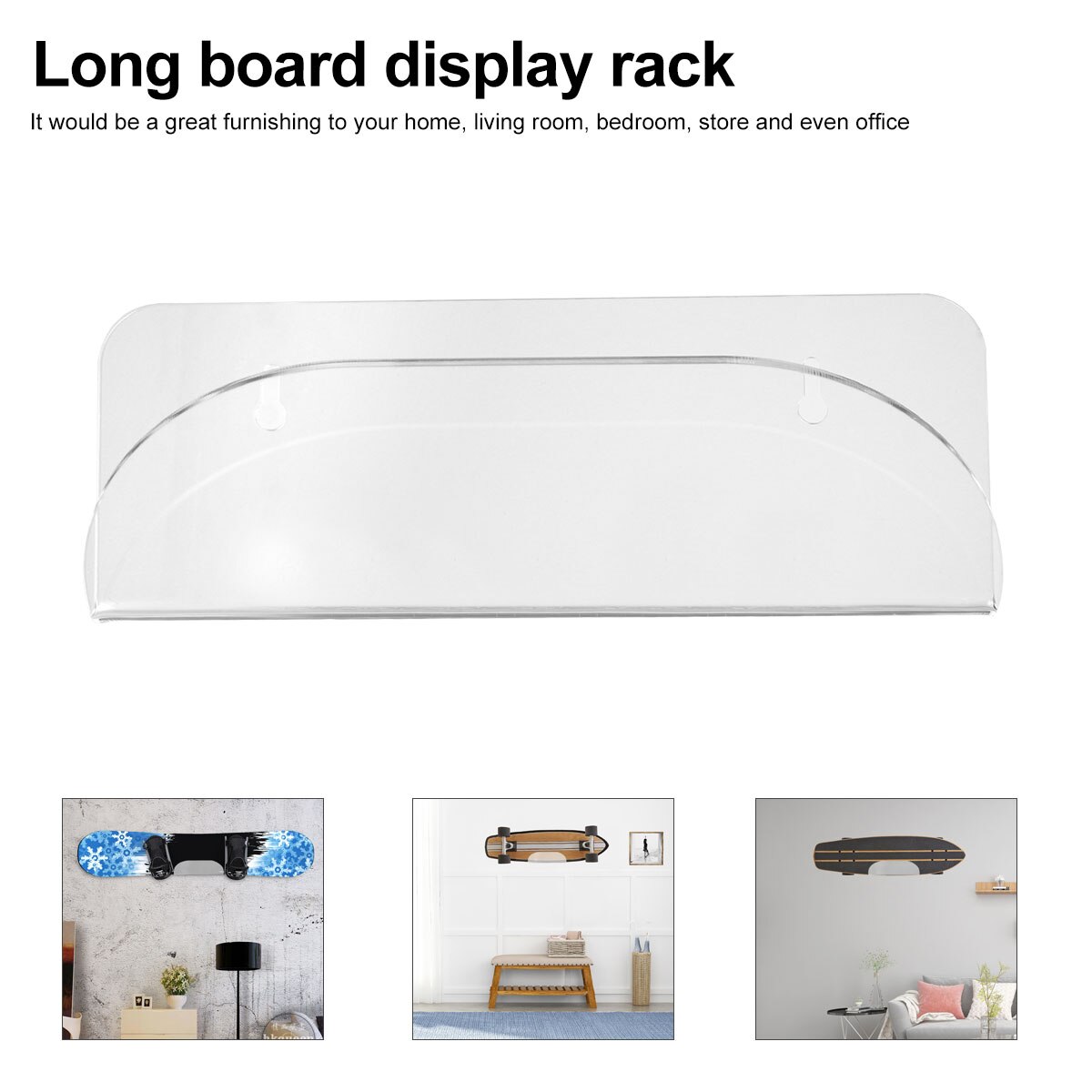 Skateboard Magazijnstelling Acryl Muur Gemonteerde Skateboard Display Stand Beugel