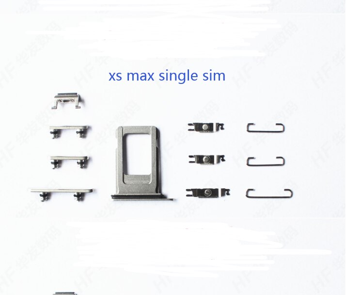 for iphone Xsmax single or dual sim slot/power volume buttons /small iron hook /button buckle/waterproof ring one set