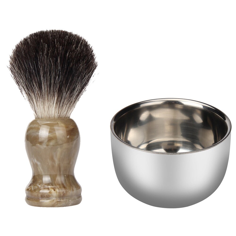 Men's Shaving Mug Bowl Cup For Shave Brush Stainless Steel Metal