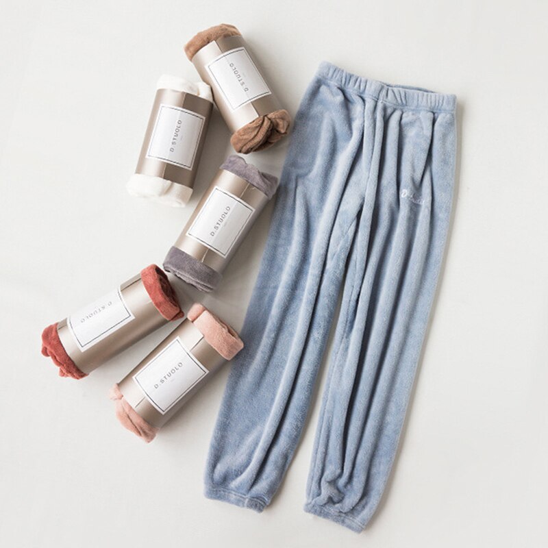 HEFLASHOR majtki domowe dla dzieci zimowe polarowe spodnie piżamy spodnie od piżamy salon nosić dzieci śpiące spodnie Homewear ciepłe spodnie