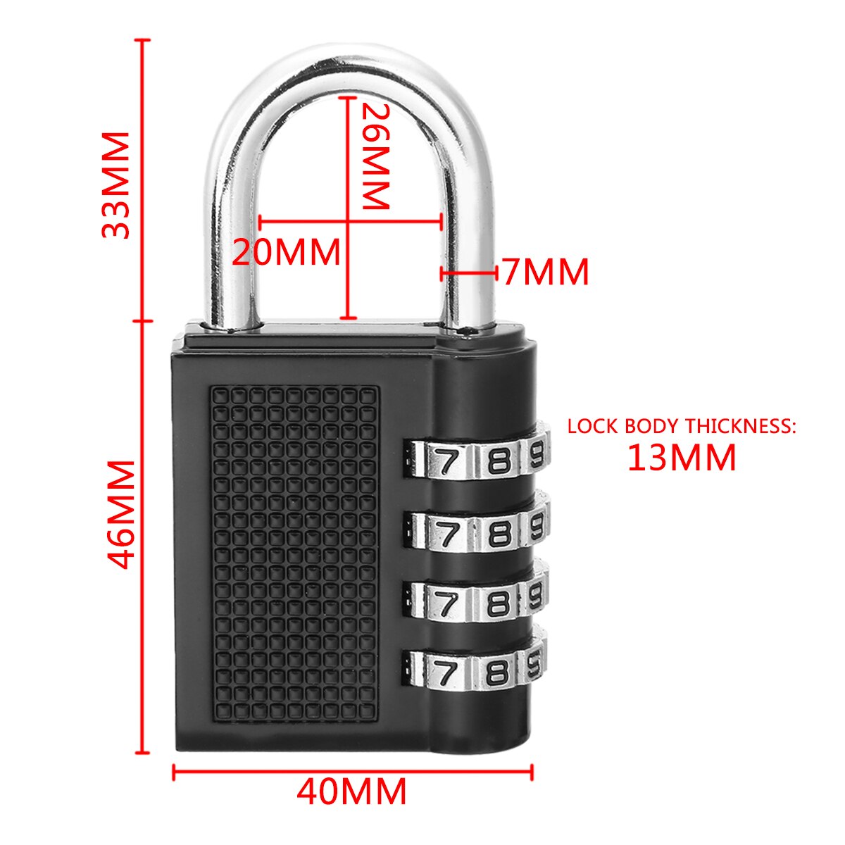 Zinc Alloy Combination Padlock Weatherproof Security Lock Heavy Duty 4-Digit Combination Lock For Outdoor And Indoor