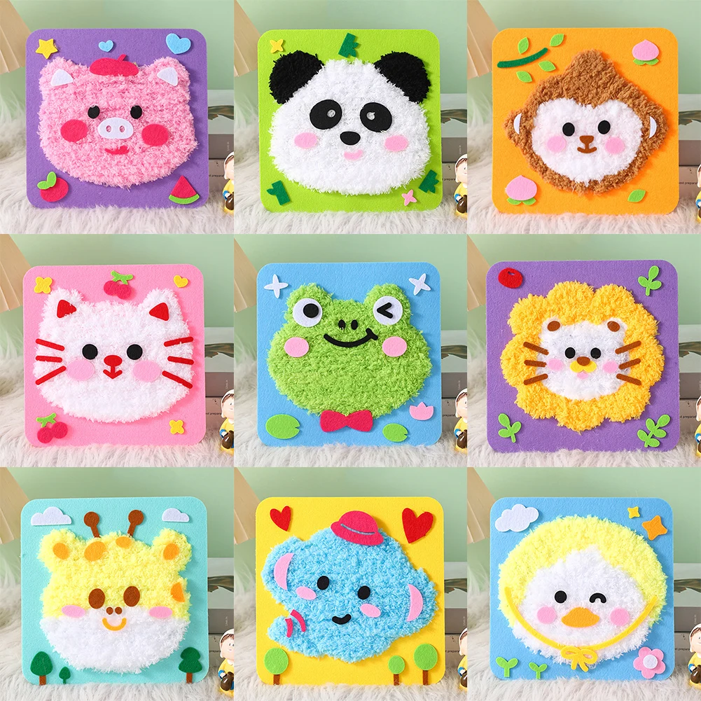 Handmade Wool Embroidery Children's Handmade Plush Sewing Board DIY Sewing Plush Animals Educational Craft Kit