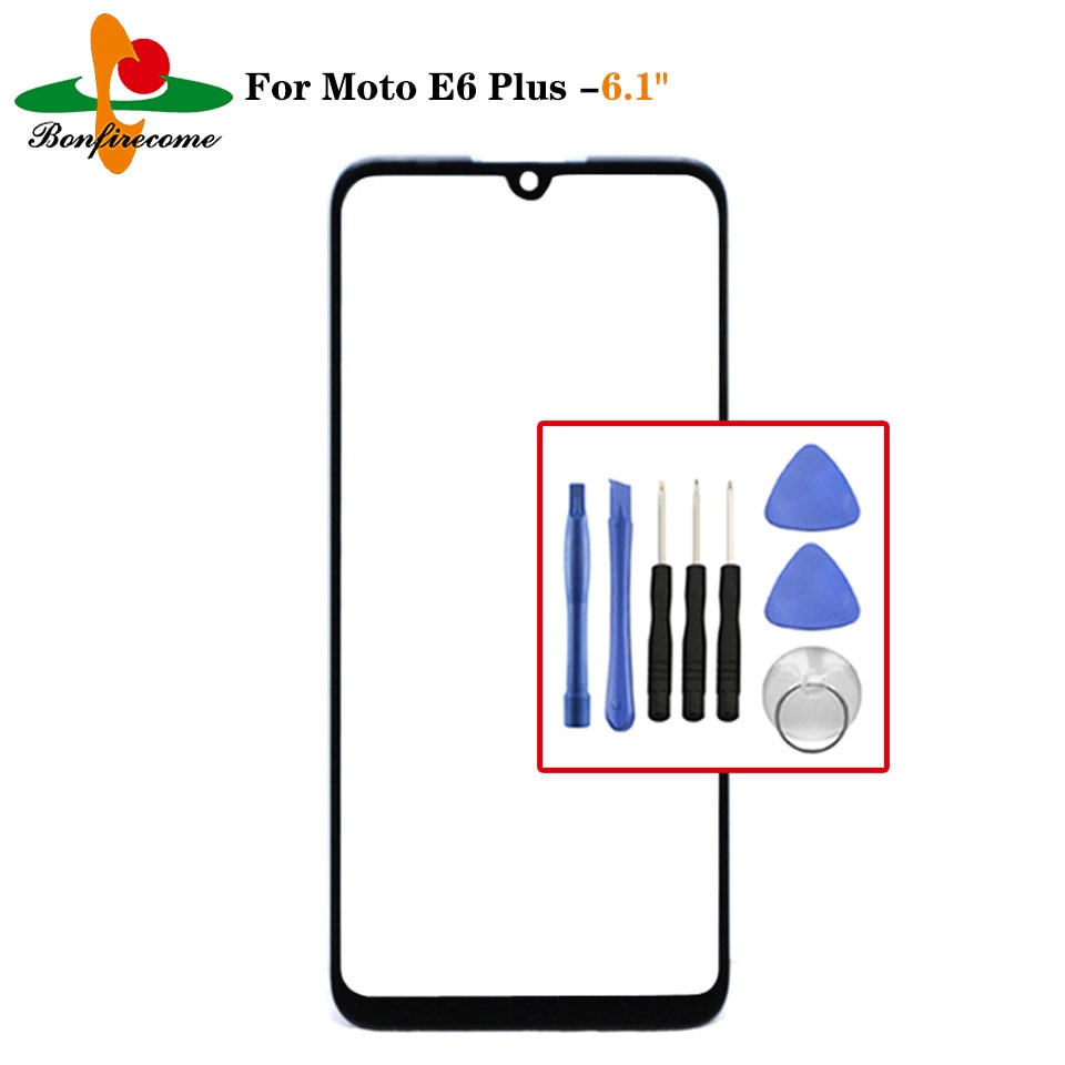Outer Screen Voor Motorola Moto E6 Plus Touch Screen Voorpaneel Lcd Display Outer Glas Cover Lens Reparatie Vervanging