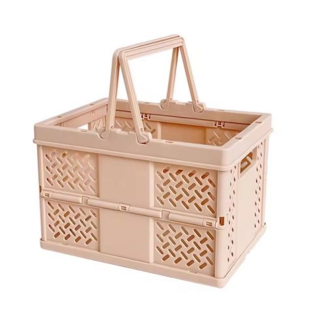 Panier de rangement Pastel pliable, grande boîte de rangement pliable avec poignée pour la cuisine, le salon et l'organisation du bureau, 1 pièce: Violet