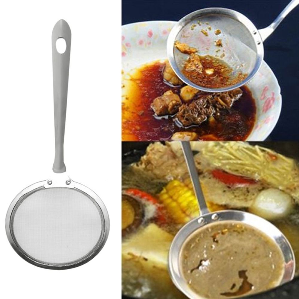 1pcs Stainless Steel Fine Mesh Colander Sifter Sieve Kitchen Vegetable Strainer oil sieve cooking tools