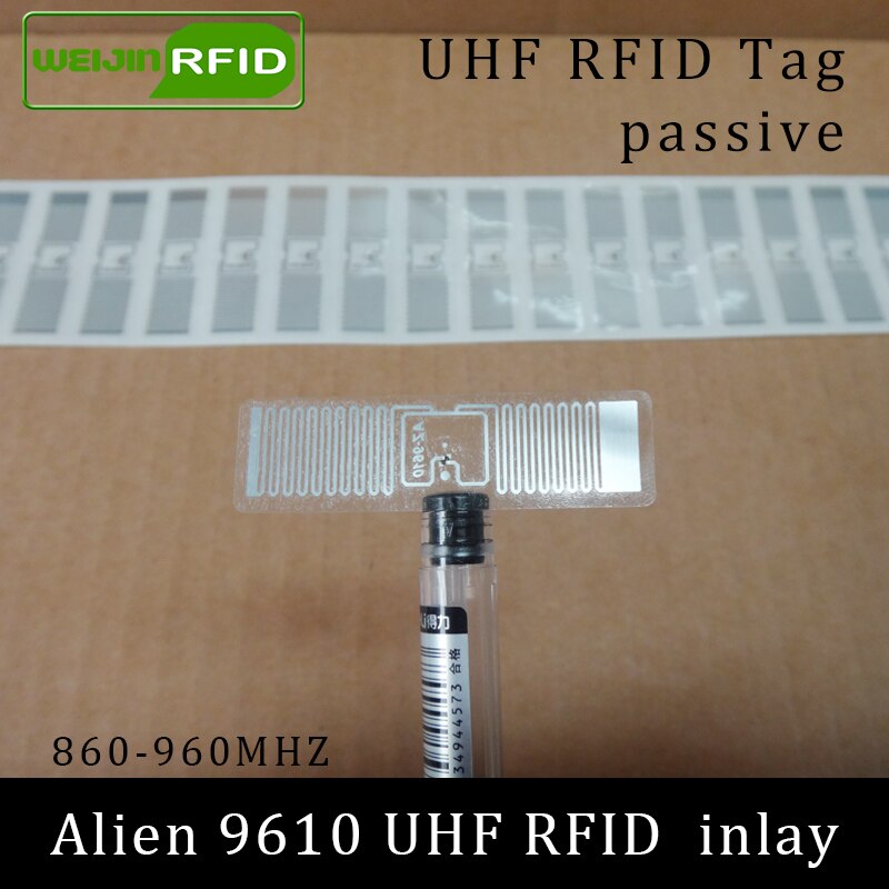 Uhf rfid tarratunniste alien 9610 upotus 915 mhz  c1 868m 860-960 900 3 2 18000-6c rfid-tunnisteet etiketti