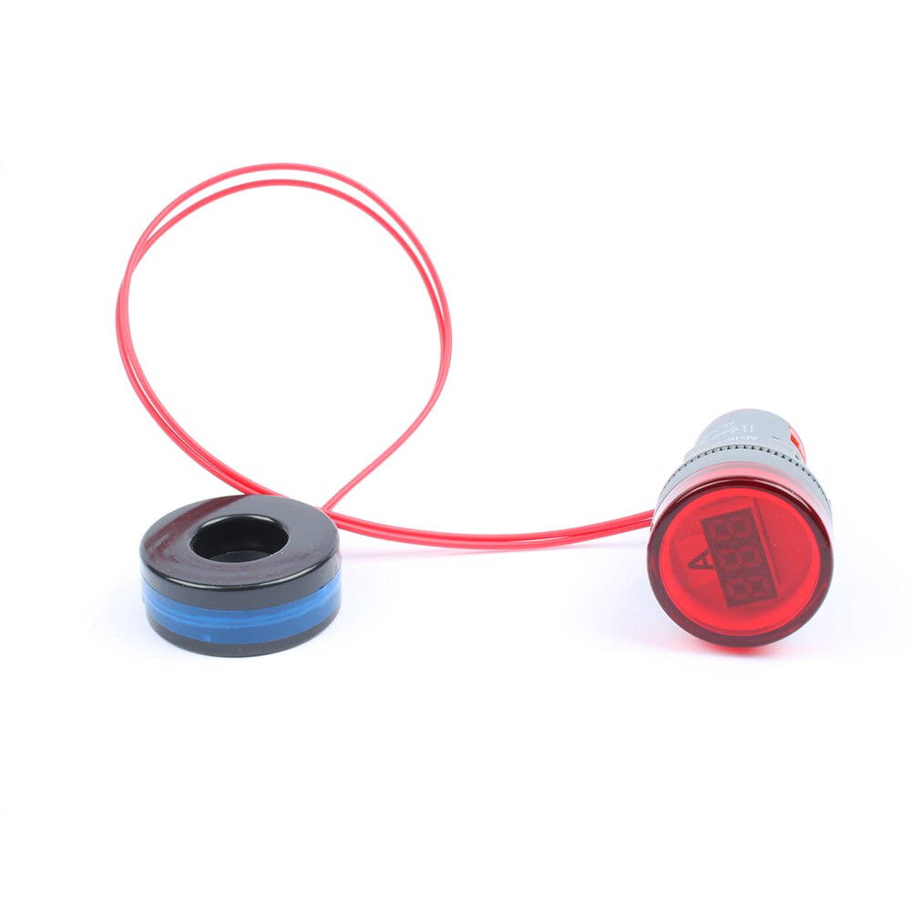Digital Display Voltmeter 22 MM Lights Tester Tools AC 60V-450V Indicator Voltmeter tester ammeter and Current transformer: Ammeter RED