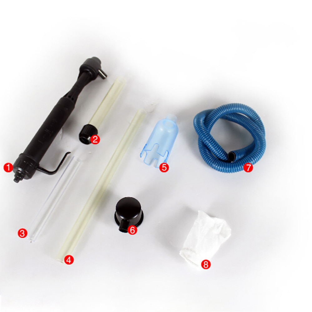 Batterij Grind Stofzuiger Aquarium Fish Tank Cleaning Sifon Water Elektrische Wisselaar Aquarium Accessoires 25
