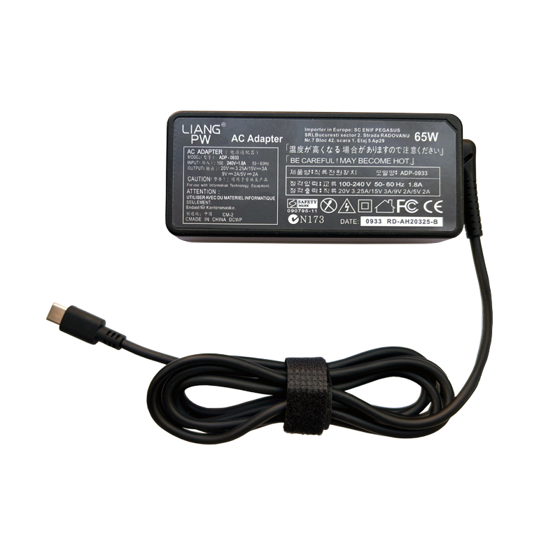 20V 3.25A 65W type-c uniwersalna ładowarka do laptopa ładowarka do Lenovo Yoga 5 Pro X1 T470p Asus B9440UA UX390