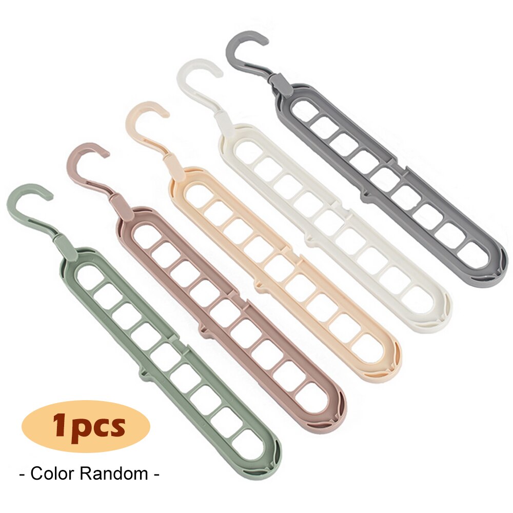 1/3/5/7PC Magic Multi-port Support Hanger For Drying Rack Multi-function Plastic Hanger Drying Rack Storage Hanger: 1PC