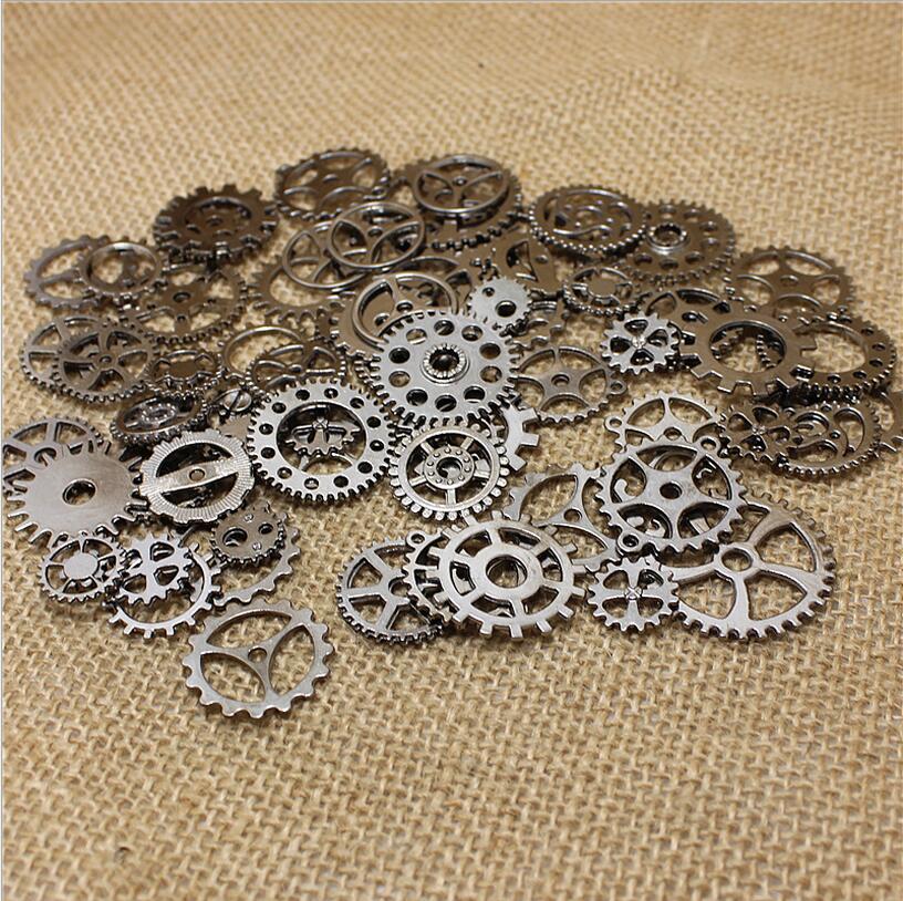 40 Pcs Vintage Metalen Gemengde Versnellingen Bedels Voor Sieraden Maken Diy Engrenage Steampunk Gear Hangers Charmes