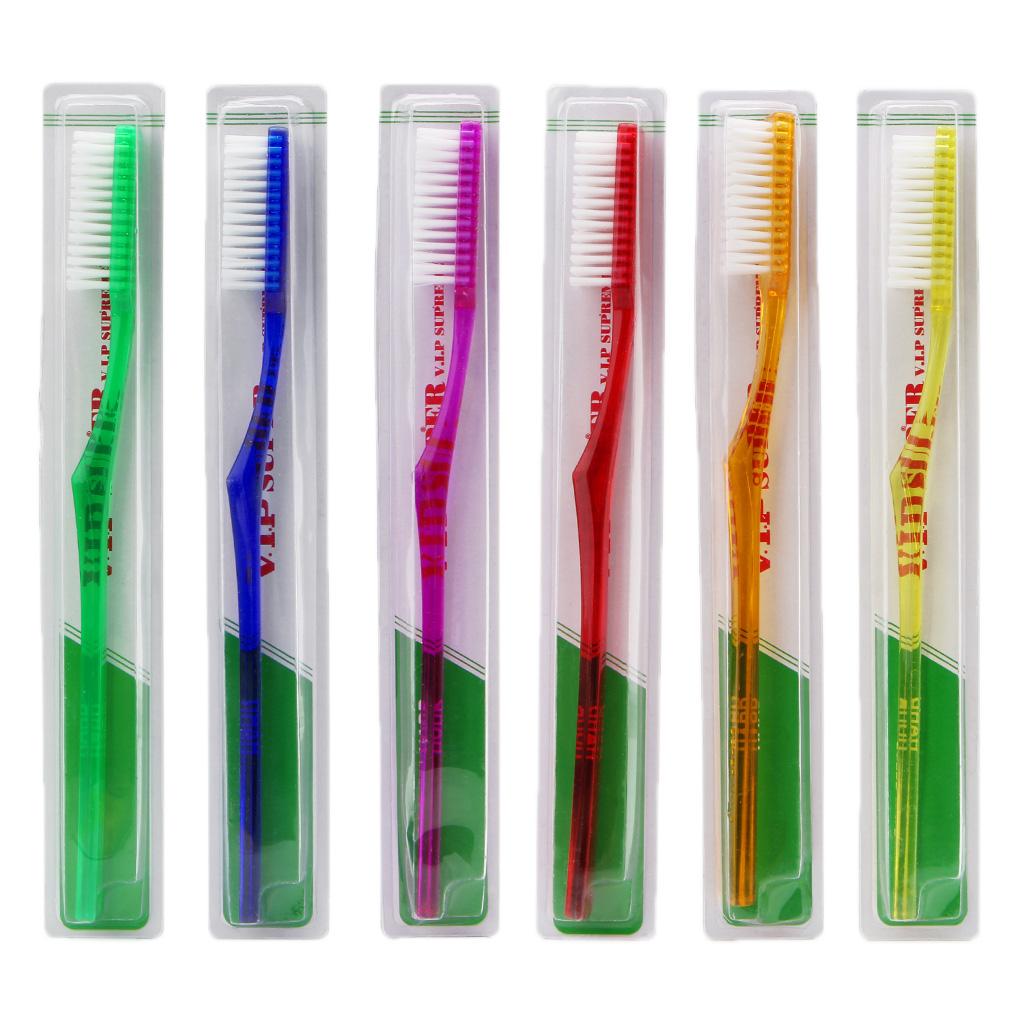 6PCSx Nano Dental Care Premium Hard Toothbrush Bristle Tooth Brush Set For Adult