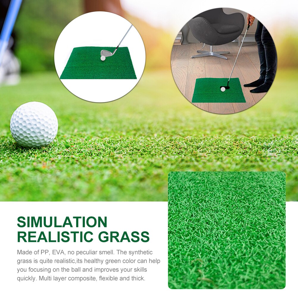 Home Office Golf Mat Easy Clean Beginners Portable Indoor Outdoor Residential Putting Durable Practice Hitting Artificial Grass