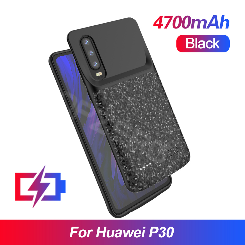 Funda de batería para cargador inalámbrico, funda trasera de 4700mAh para Huawei Mate 20 Pro Nova 3i 4e para Huawei Honor 8 8X 9X Pro 10: For P30