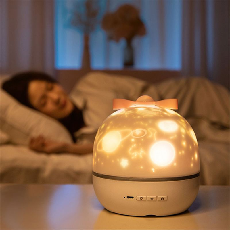 6 Patterns LED Projector Star Moon Night Light Sky Rotating Operated Nightlight Lamp For Kids Baby Bedroom Nursery Christmas