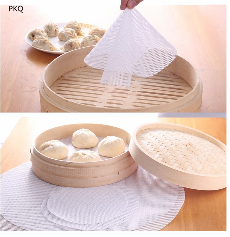 Vaporera ecológica redonda de silicona, almohadilla de 11cm-55cm, moño relleno al vapor, almohadilla de pan, vaporizador doméstico, tapete para albóndigas