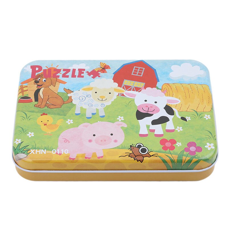 Kinderen Speelgoed Cartoon Houten 3D Puzzel Dieren Patroon Puzzel Kids Classic Educatief Speelgoed Kinderen Kids: Cow