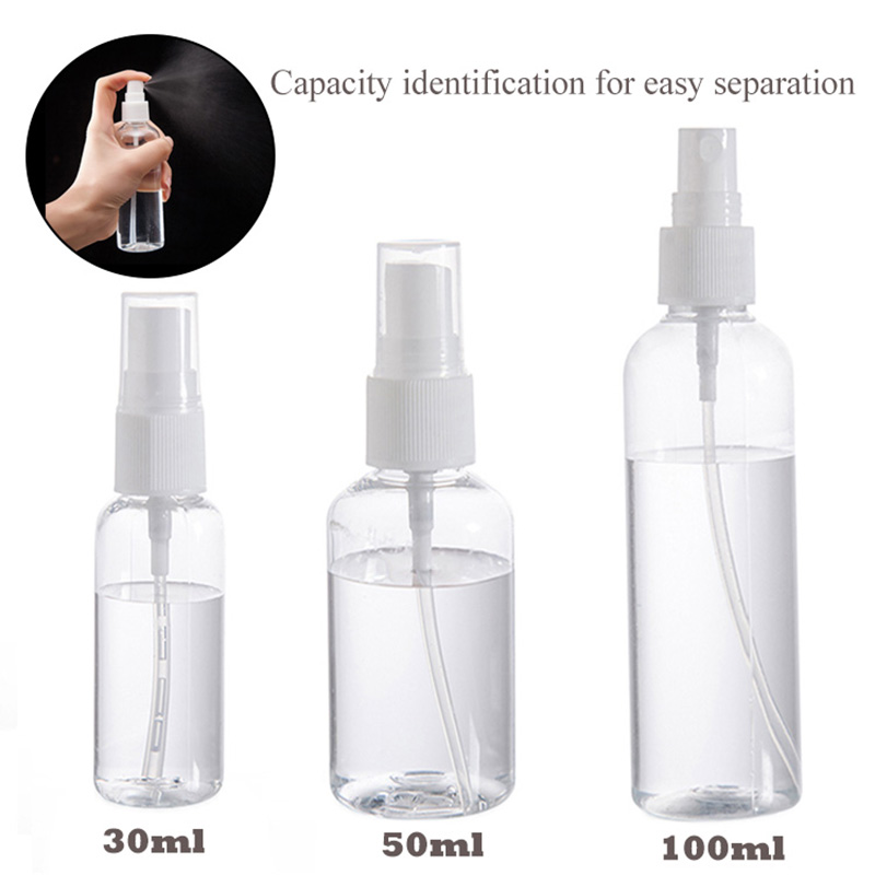 Transparante Lege Hand Sanitizer Fles 30 Ml/50 Ml/100 Ml Navulbare Parfum Spray Flessen Cosmetische Vloeibare Zeep alcohol Dispenser