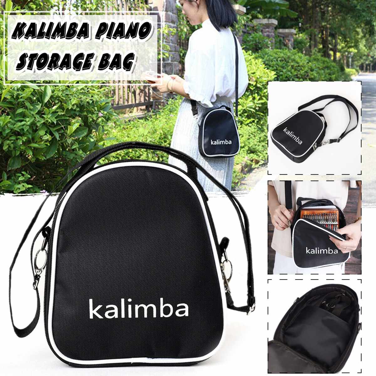 17 Keys Thumb Piano Kalimba Wood Mahogany Body Musical Instruments With Learning Book Kalimba Piano With Tool: Bag