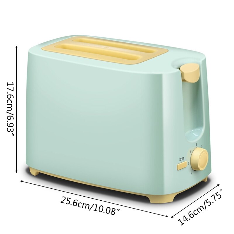 2 Slice Stainless Steel Electric Toaster Auto Bread Toast Maker Baking Machine