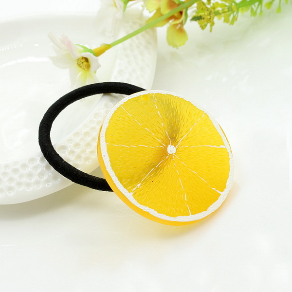 Pinces à cheveux mignonnes en tranches de citron pour filles, pinces à cheveux en résine, bandes de cheveux de fruits artificiels, ornements de cheveux à la pour enfants, accessoires: Marron