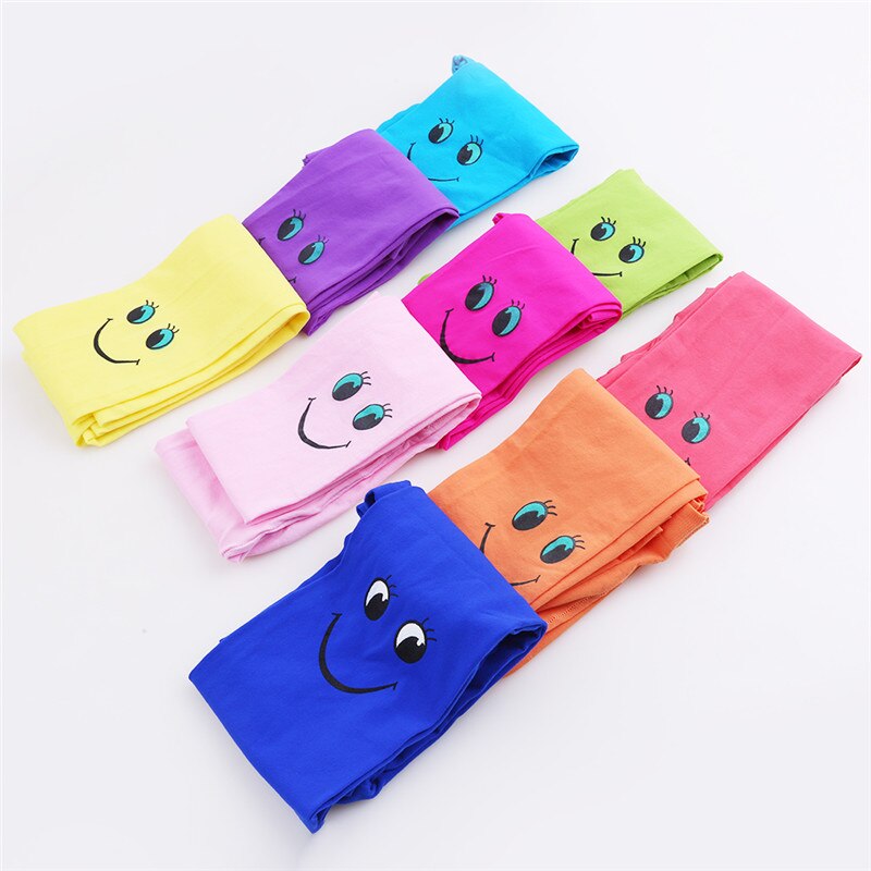 Collants d&#39;automne à motif Smiley pour filles de 3 à 8 ans, pantalons imprimés Smiley, 11 couleurs, 904970