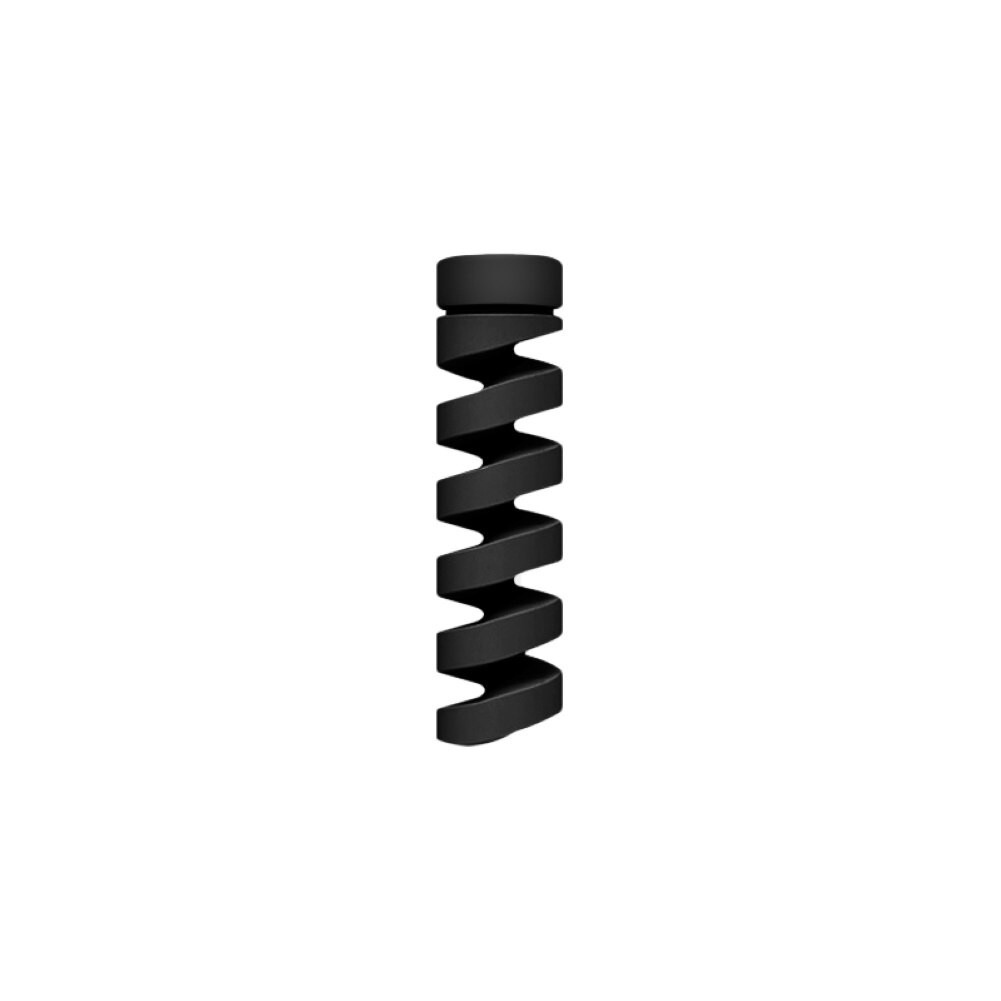 12 pièces spirale USB Charge câble protecteur données cordon économiseur de couverture pour iPhone Android: Black
