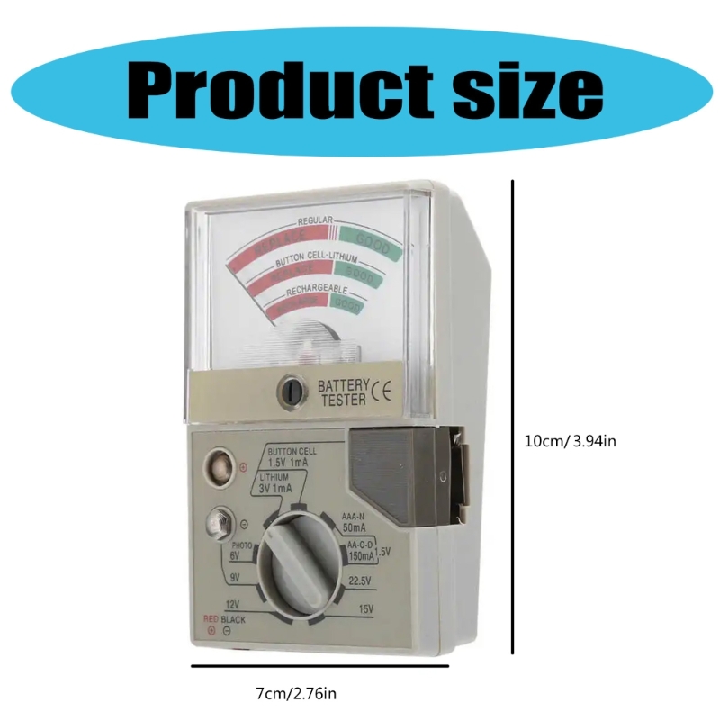 Testador voltagem bateria eletrônica 95ab, lcd portátil multifuncional para relógios dispositivos pequenos,