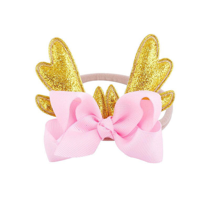 Weihnachten Infant Baby Geweih Stirnband Haar band Dance Ballett 6 Farben Neue Bunte Haar Band Mädchen Bogen Knoten
