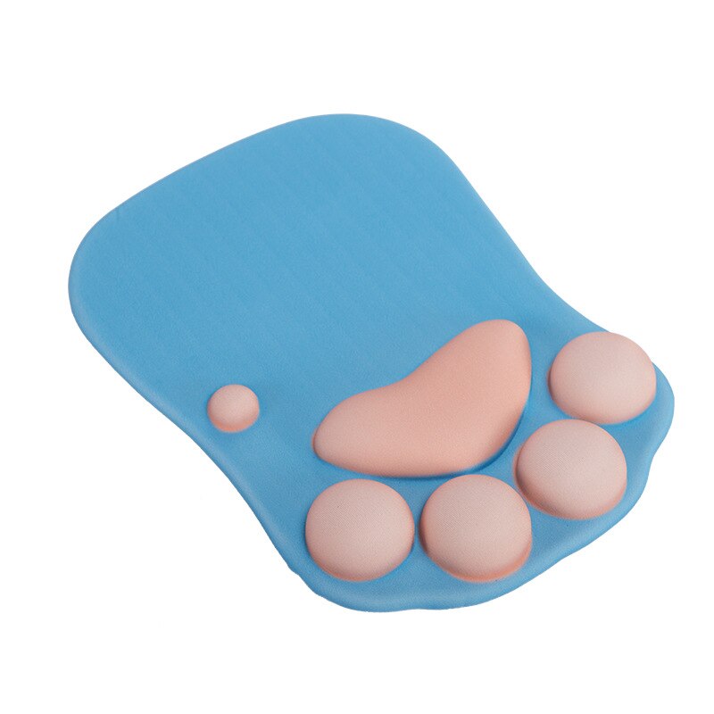 3D gioco topo pad in silicone Zampa di Gatto Zerbino di Resto di Polso di Gomma Piuma di Memoria comfort Mousepad Del Fumetto Zampa di Gatto Del silicone anti-Antiscivolo Ergonomico: 7