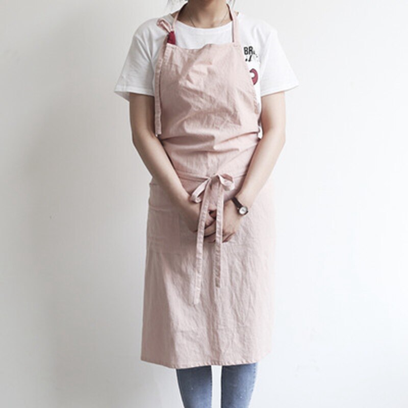Delantal de cocina para mujer, chaleco antiincrustante, accesorios de limpieza del hogar, delantal de trabajo con bolsillo