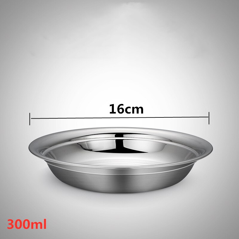 304 middagstallerkener i rustfritt stål serveringsfat pastaboller servise retter salat miksing matbeholder organiseringsbrett: 16cm