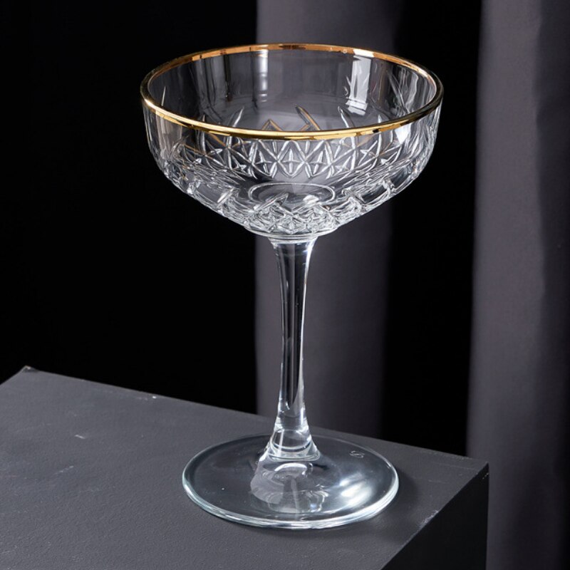 Style 250-450Ml Eternal Carved Flower Martini Cup Vintage Art Whiskey Vodka Mojito Wine Glass Bar Drinkware Goblet: white