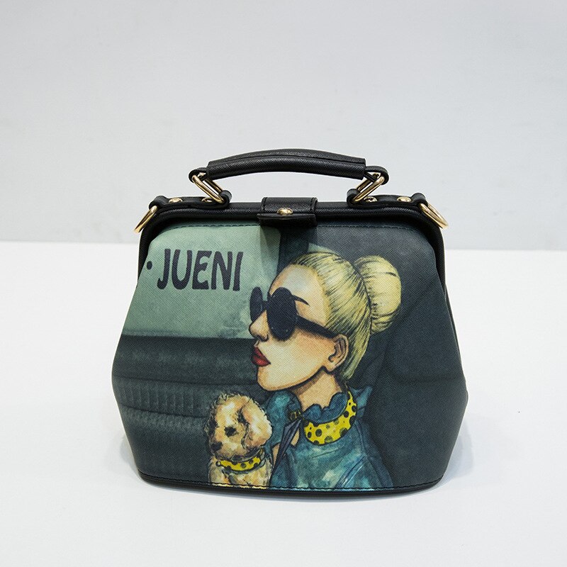 Luxe Handtassen Vrouwen Tassen Lederen Mode Schoudertassen Cartoon Patroon Kleine Crossbody Messenger Arts Zakken Vrouwelijke: 4