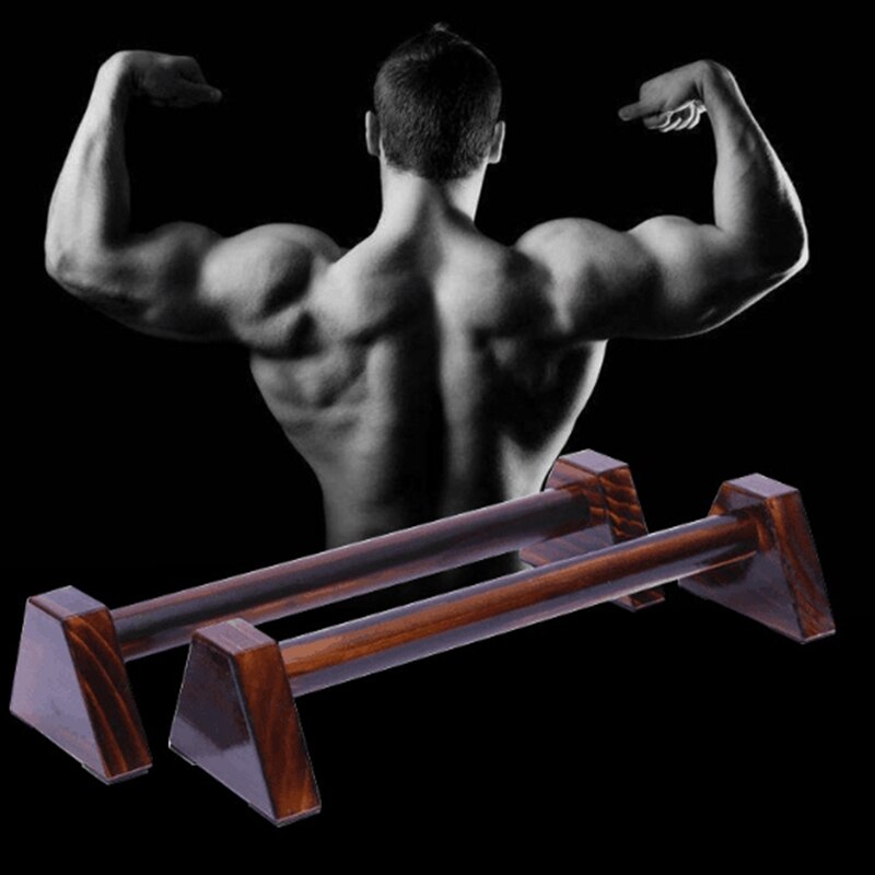 40cm houten push-ups, , 1 paar omgekeerde steunen, gebalanceerde parallelle staven, h-vormige dubbele stang fitnessapparatuur