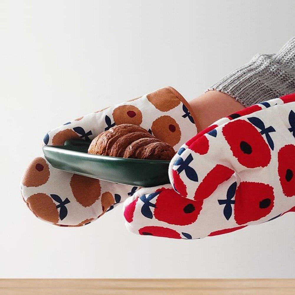 1Pcs Ovenwant Magnetron Koken Handschoenen Keuken Potholder Heet Oppervlak Handler Dikke Isolatie Oven Handschoenen