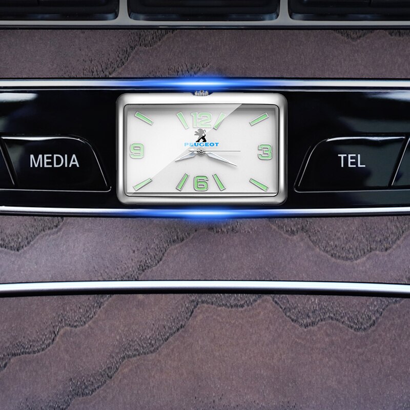 Sortie d&#39;air voiture horloge lumineuse pour Peugeot 308 307 206 408 407 3008 voyageur 207 107 208 508 306 406 205 4008 5008 103 106