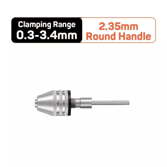 Mandrin de perceuse sans clé 0.3 – 6.5, Mini perceuse électrique auto-serrant, adaptateur de mandrin, fixation à pince, tige hexagonale de 1/4 pouces, convertisseur à changement rapide: 0.3-3.4   2.35mm
