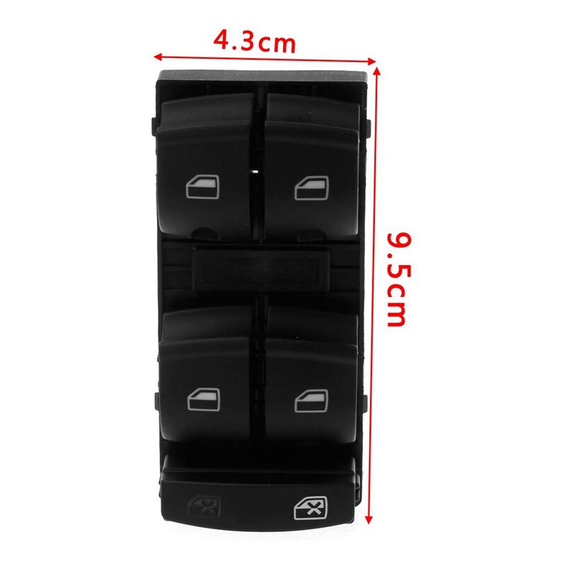 Car Window Plastic Master Switch Button Converter Suitable for A3 S3 A6 S6 RS3 RS6 Q7