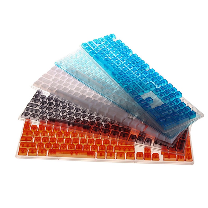 ABS 104 Toetsen Transparante Keyscaps Verscheidenheid van Kleur Keuzes Voor Cherry MX Mechanische Toetsenbord Sleutel Cap Schakelaars