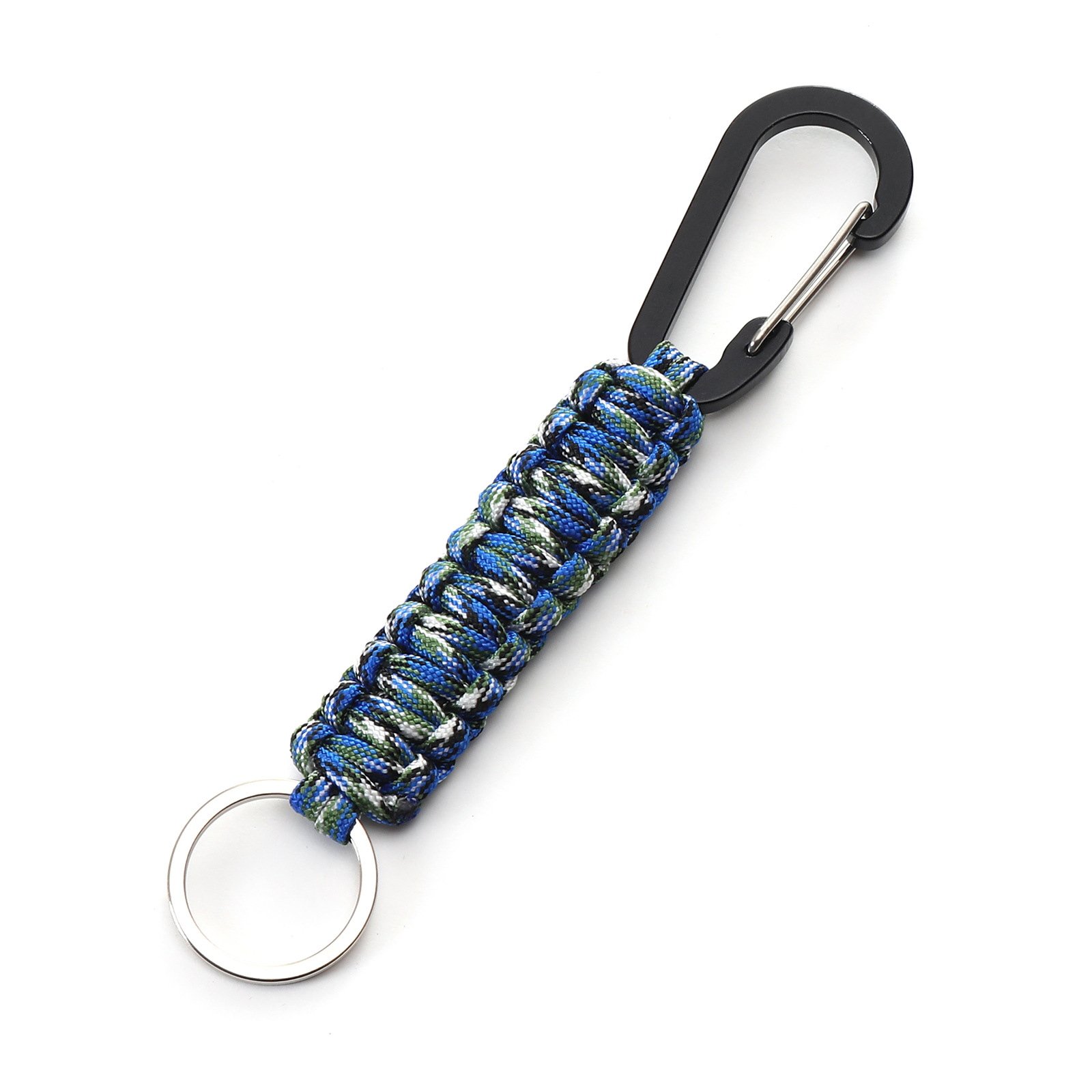 Regenschirm-Seil-Schlüsselanhänger mit Klettverschluss für Tarnung-Schlüsselanhänger, Messer, Taschenlampe, draussen-Camping-Rucksack: Braun
