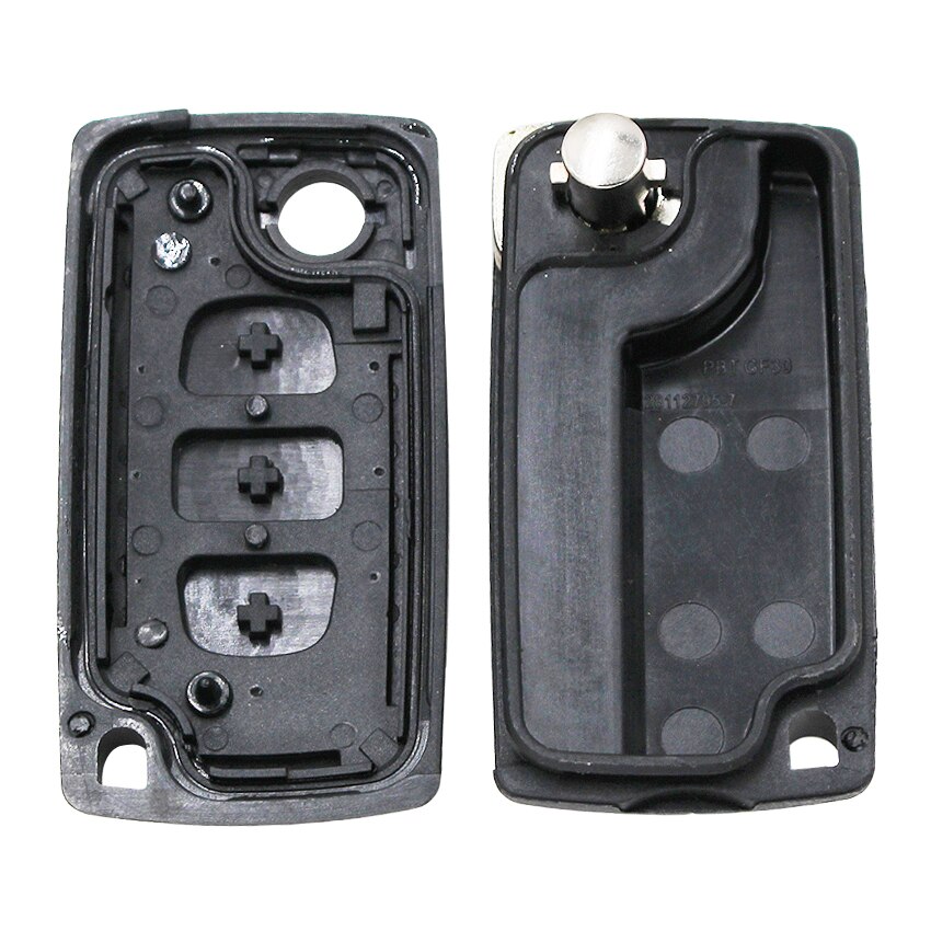 3 przycisk zdalny inteligentny obudowa kluczyka samochodowego obudowa VA2 nie oszlifowany ostrze dla marki Peugeot 407 SW ostrze bez rowka bez baterii uchwyt na