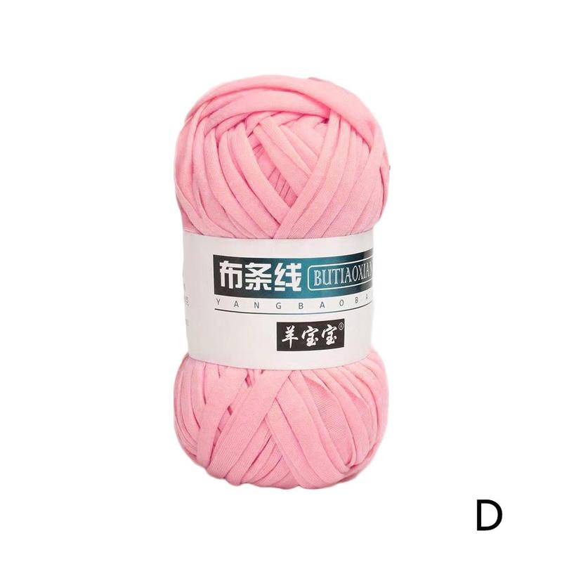 100g Color Yarn Strip Hook Bag Line Handmade Hand-woven Cushion Line Rug Diy Fabric Thick Crochet Yarn: D