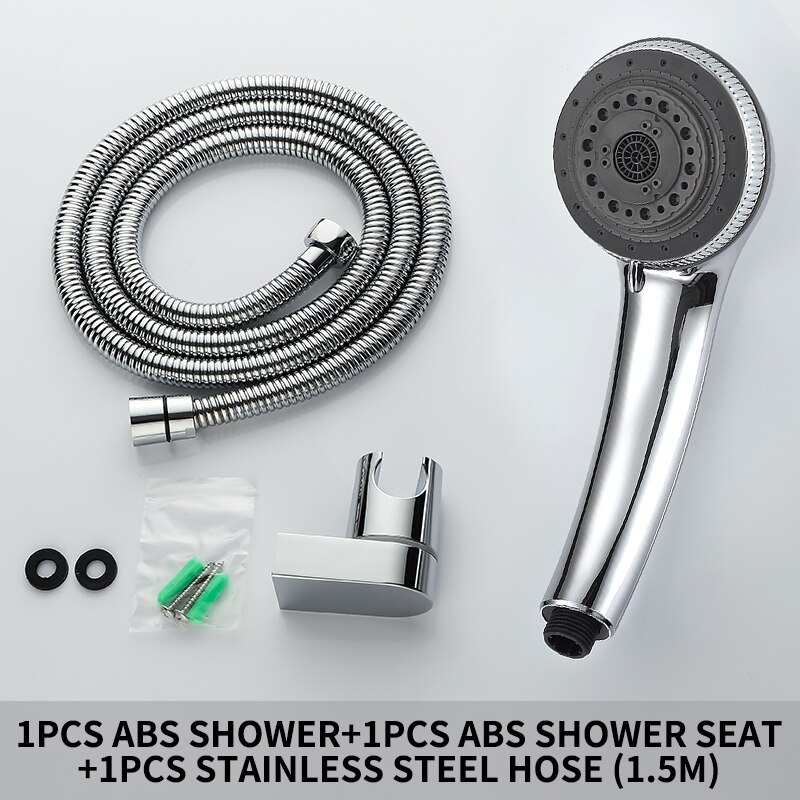 Adjustable 7 Function Sliding Bar Set Wall Mount Shower Riser Slide Bar with Hand Held Shower Sliding Bar Set Column Sliding Bar: Orange