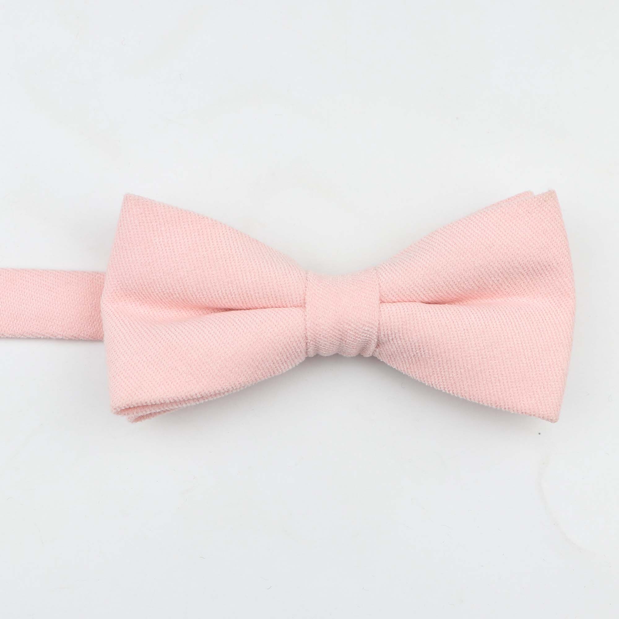 Nœud papillon en microdaim doux pour homme, couleur unie, Flexible, lisse, mat, motif décoratif, en coton: 6